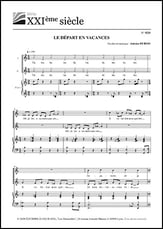 Le depart en vacances SA choral sheet music cover